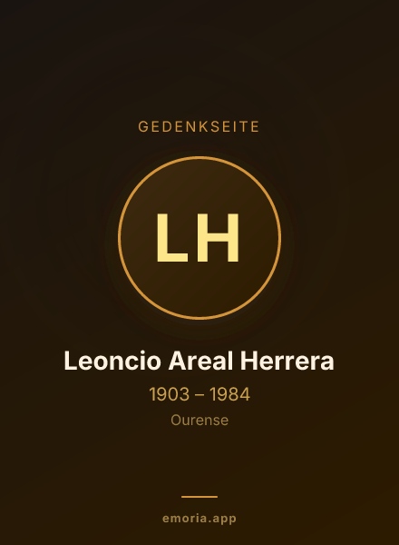 Gedenkportrait von Leoncio Areal Herrera