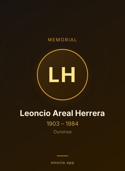 Memorial portrait of Leoncio Areal Herrera