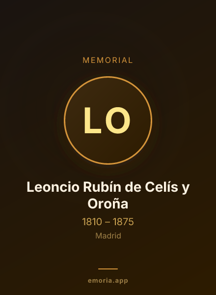 Memorial portrait of Leoncio Rubín de Celís y Oroña