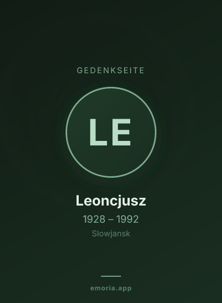 Gedenkportrait von Leoncjusz