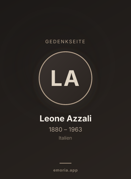 Gedenkportrait von Leone Azzali