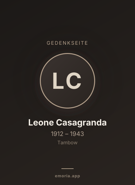Gedenkportrait von Leone Casagranda