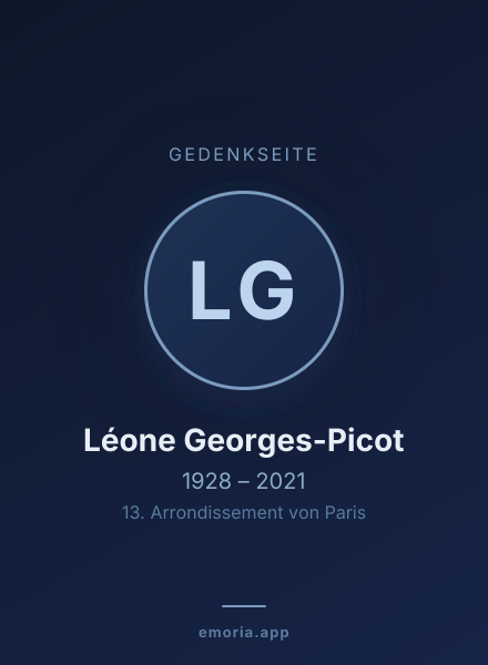 Gedenkportrait von Léone Georges-Picot