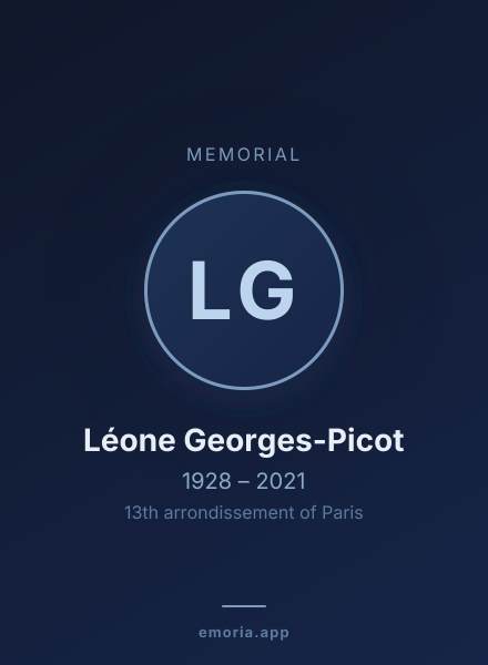Memorial portrait of Léone Georges-Picot