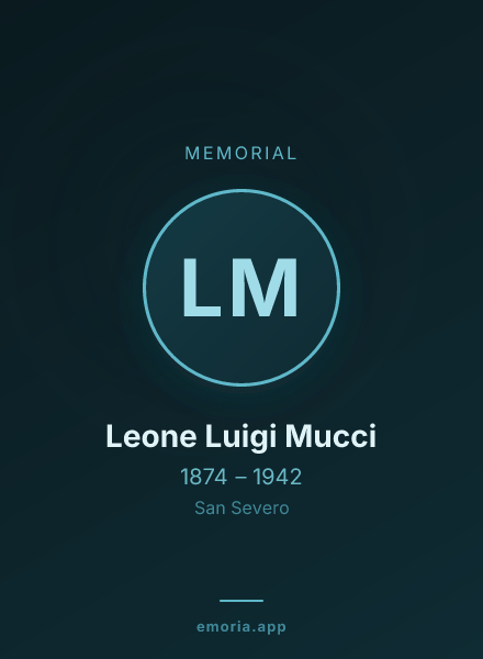Memorial portrait of Leone Luigi Mucci