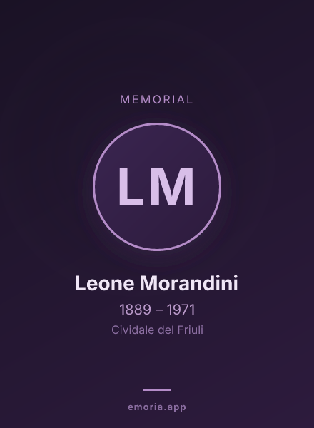Memorial portrait of Leone Morandini