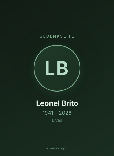 Gedenkportrait von Leonel Brito