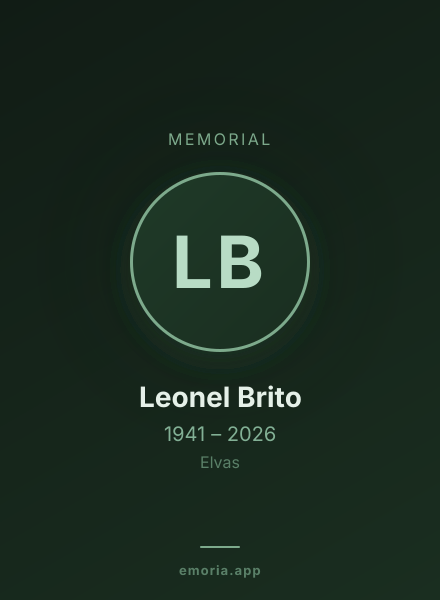 Memorial portrait of Leonel Brito
