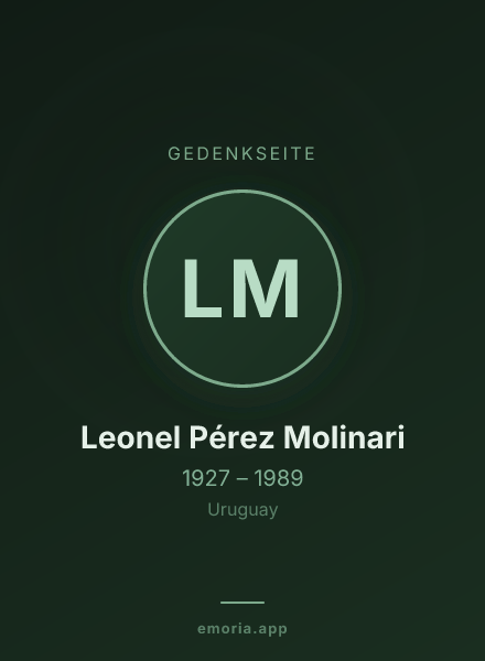 Gedenkportrait von Leonel Pérez Molinari