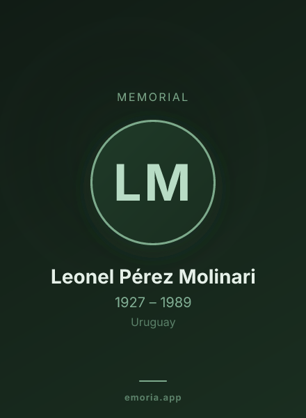 Memorial portrait of Leonel Pérez Molinari