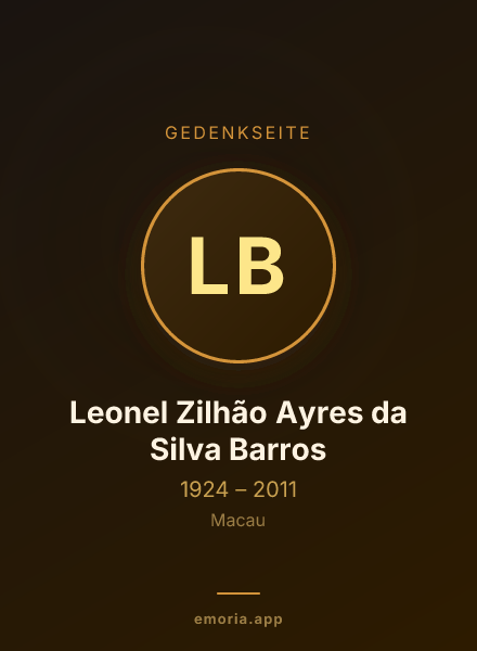 Gedenkportrait von Leonel Zilhão Ayres da Silva Barros