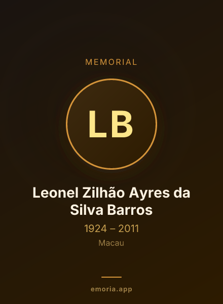 Memorial portrait of Leonel Zilhão Ayres da Silva Barros