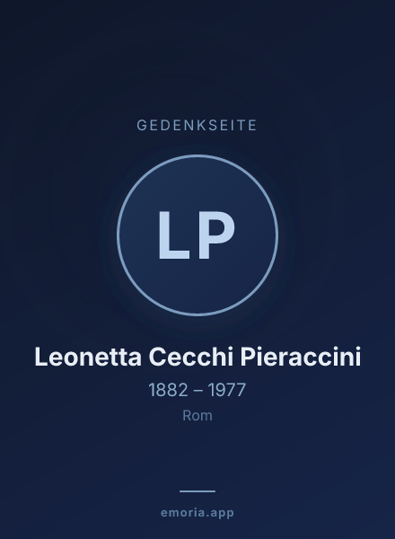 Gedenkportrait von Leonetta Cecchi Pieraccini