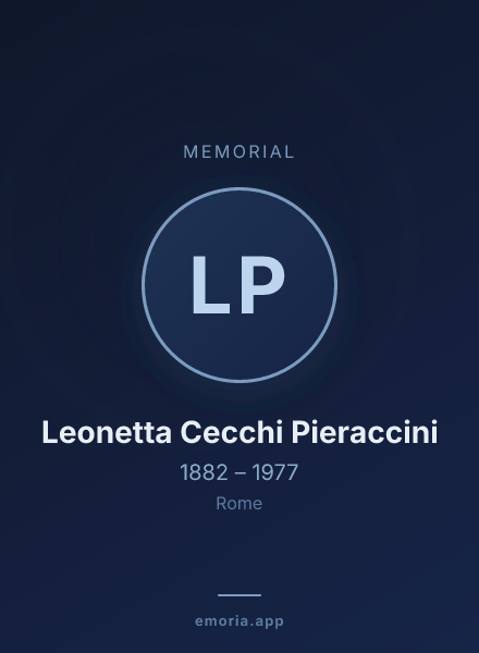 Memorial portrait of Leonetta Cecchi Pieraccini