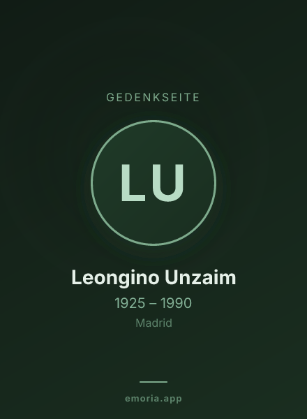 Gedenkportrait von Leongino Unzaim