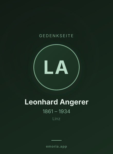 Gedenkportrait von Leonhard Angerer