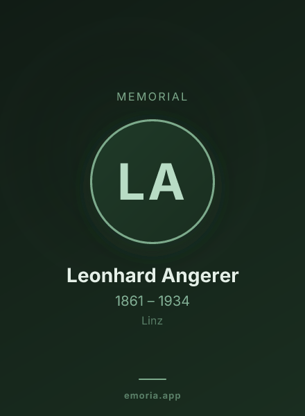 Memorial portrait of Leonhard Angerer