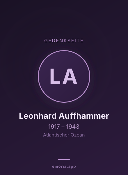 Gedenkportrait von Leonhard Auffhammer