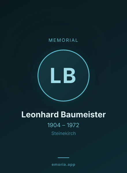 Memorial portrait of Leonhard Baumeister