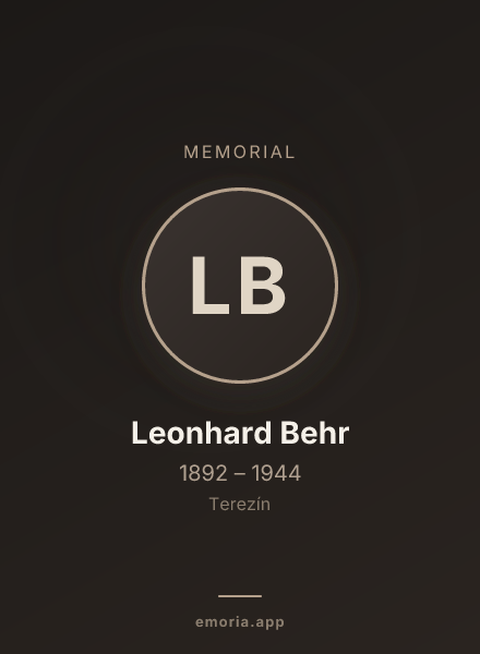 Memorial portrait of Leonhard Behr