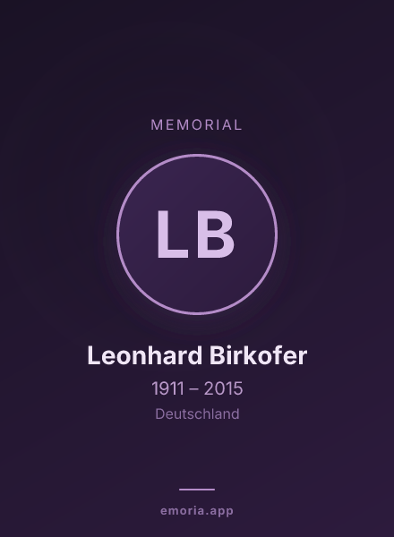 Memorial portrait of Leonhard Birkofer