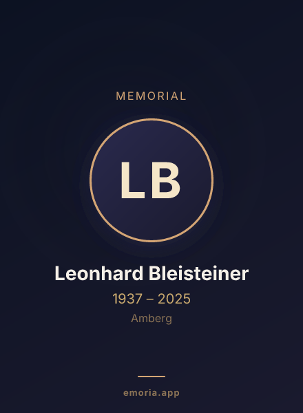 Memorial portrait of Leonhard Bleisteiner