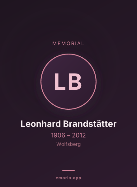 Memorial portrait of Leonhard Brandstätter