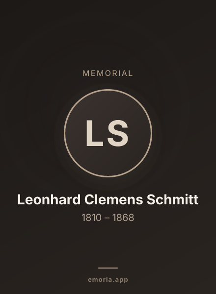 Memorial portrait of Leonhard Clemens Schmitt