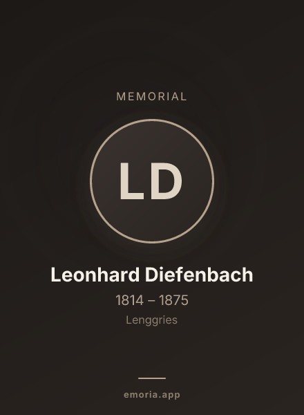 Memorial portrait of Leonhard Diefenbach