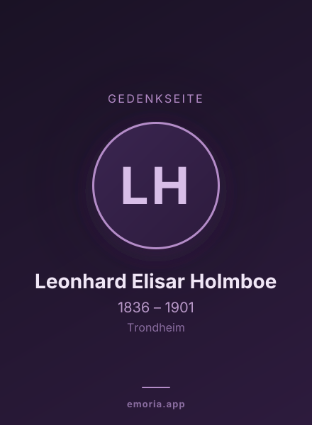 Gedenkportrait von Leonhard Elisar Holmboe