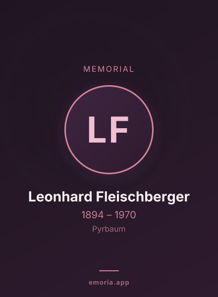 Memorial portrait of Leonhard Fleischberger