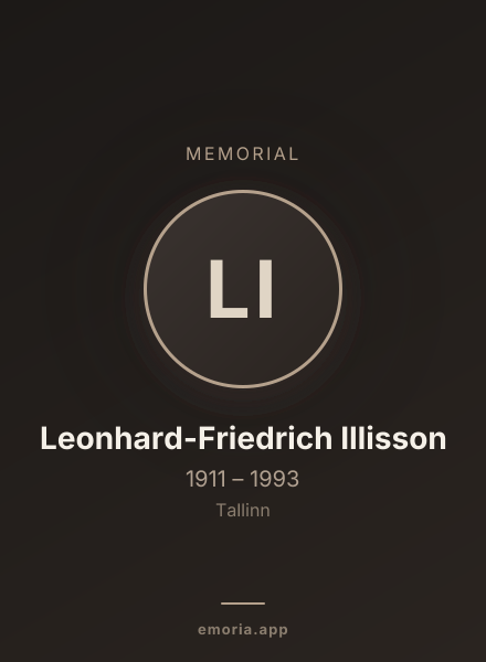 Memorial portrait of Leonhard-Friedrich Illisson