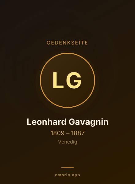 Gedenkportrait von Leonhard Gavagnin