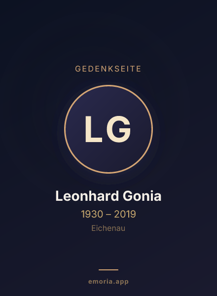 Gedenkportrait von Leonhard Gonia