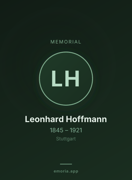 Memorial portrait of Leonhard Hoffmann