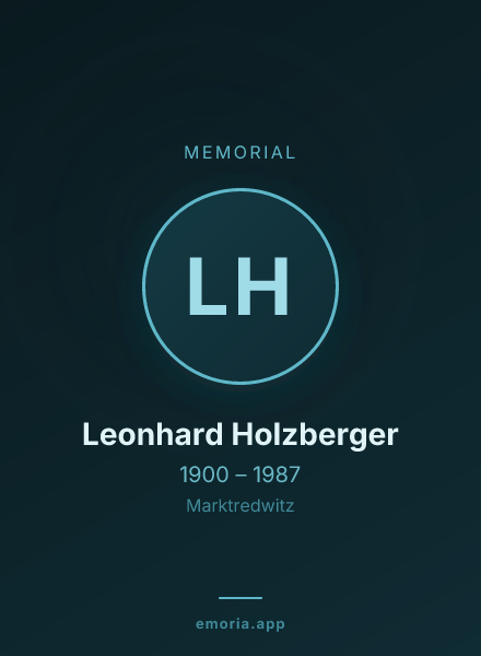 Memorial portrait of Leonhard Holzberger