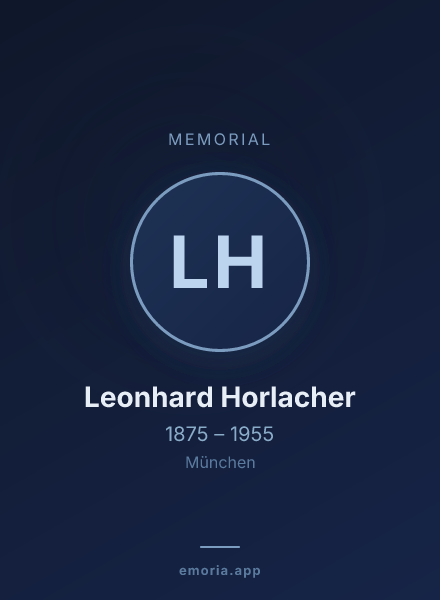 Memorial portrait of Leonhard Horlacher