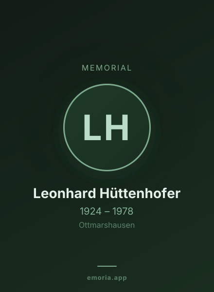 Memorial portrait of Leonhard Hüttenhofer