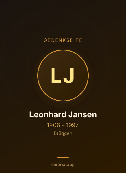 Gedenkportrait von Leonhard Jansen