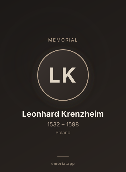 Memorial portrait of Leonhard Krenzheim