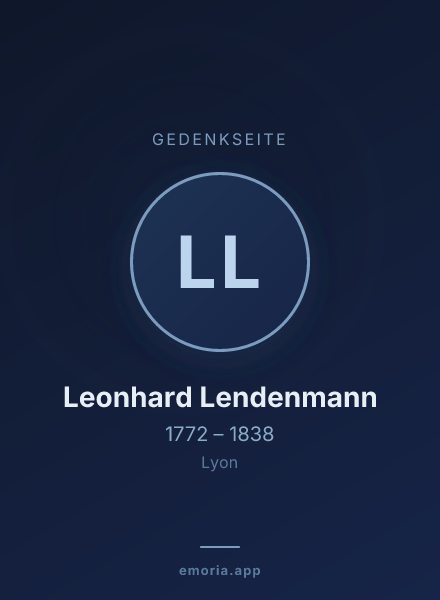 Gedenkportrait von Leonhard Lendenmann