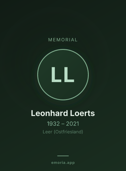 Memorial portrait of Leonhard Loerts