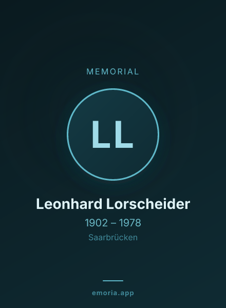 Memorial portrait of Leonhard Lorscheider