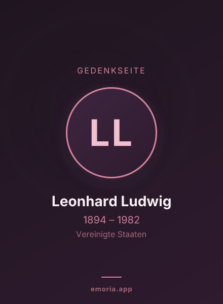 Gedenkportrait von Leonhard Ludwig