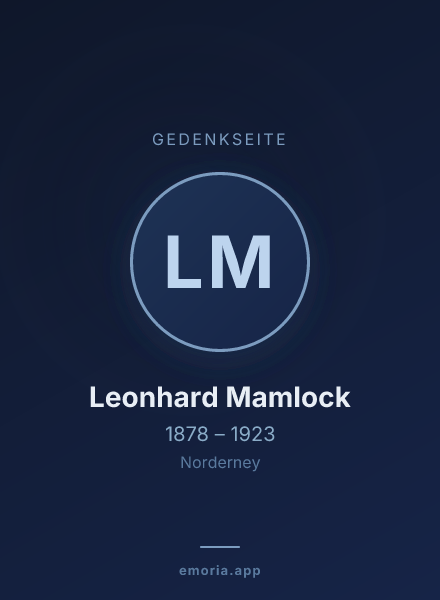 Gedenkportrait von Leonhard Mamlock