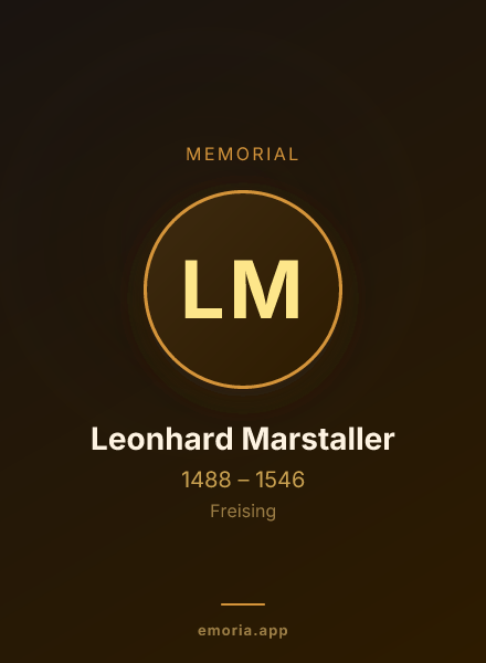 Memorial portrait of Leonhard Marstaller