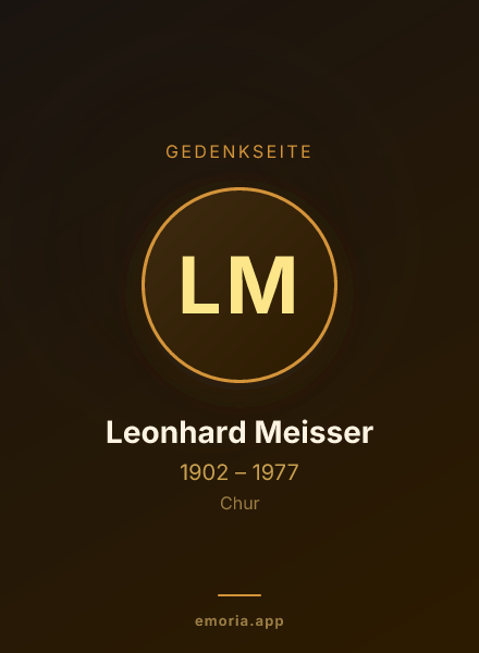 Gedenkportrait von Leonhard Meisser