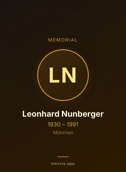 Memorial portrait of Leonhard Nunberger