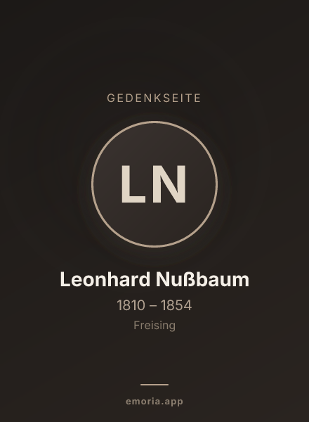 Gedenkportrait von Leonhard Nußbaum