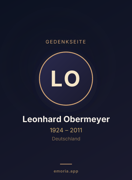 Gedenkportrait von Leonhard Obermeyer